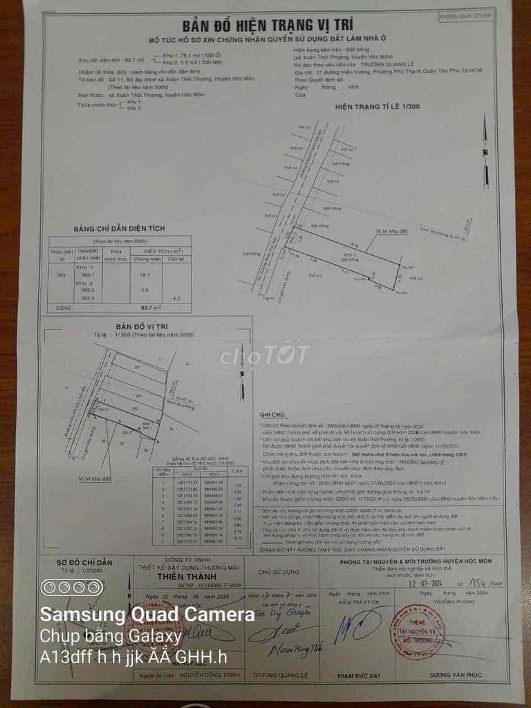 Đất 4x20 nở hâu Shr đg ô tô 1/ngắn đg nhựa ngay chợ Xuân Thới Thượng