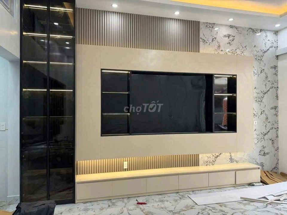 Vách tivi lam sóng. Mua bán Tủ, kệ gia đình tại Huyện Thanh Trì Hà Nội được đăng bởi Nội Thất Việt Home hình 1