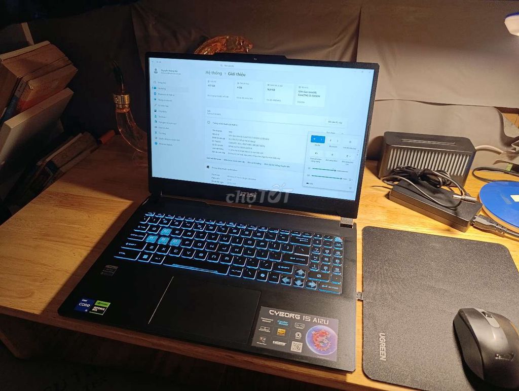 MSI Cyborg 15 i5-12450H 16GB/477GB. Mua bán Laptop tại Quận Bình Thạnh Tp Hồ Chí Minh được đăng bởi Hải Nguyễn hình 1
