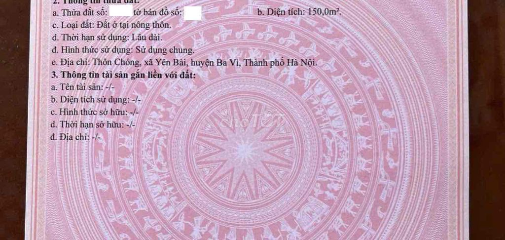 150m thổ cư, sẵn sổ tại Vân Hoà, Ba Vì, HN. Chủ đang thở Oxy ạ!. Mua bán đất tại Huyện Ba Vì Hà Nội được đăng bởi Tuyết Hạnh Kiều hình 3