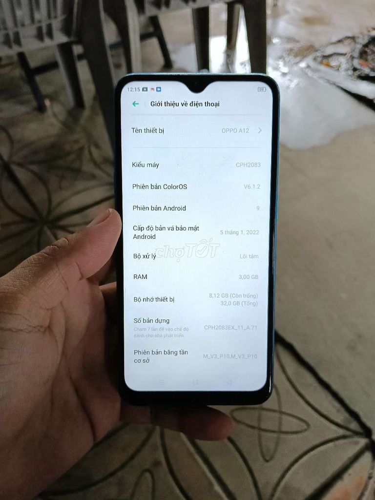 OPPO A12 3GB/32GB Xanh 2 SIM. Mua bán Điện thoại tại Quận Ninh Kiều Cần Thơ được đăng bởi Mua bán trao đổi  hình 1