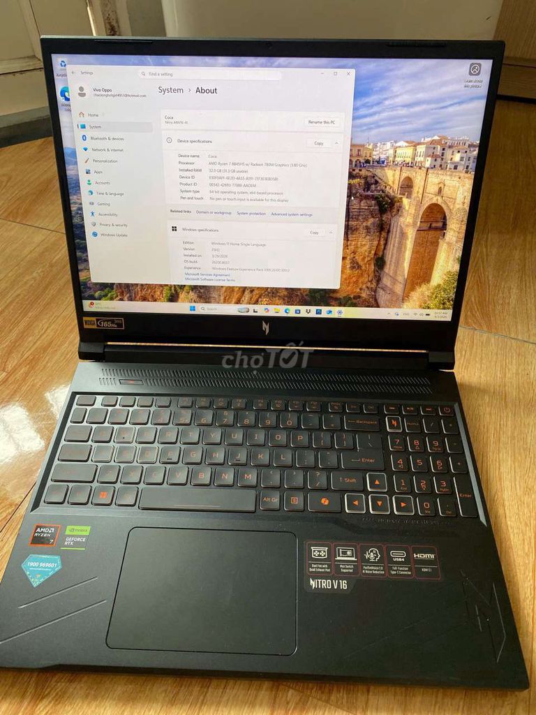 Acer Nitro ANV16-41 R7 8845HS 16 inch 16GB/512GB. Mua bán Laptop tại Quận 12 Tp Hồ Chí Minh được đăng bởi Phúc hình 1