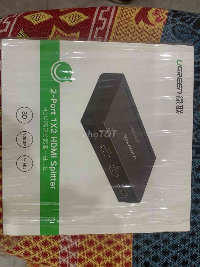 Bộ chia HDMI 1 ra 2 Ugreen 40201 MM132 + kèm nguồn