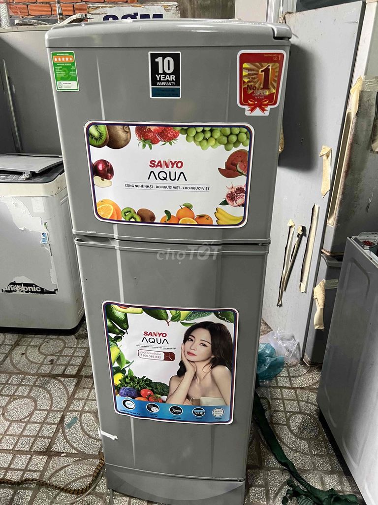 Tủ lạnh Sanyo Aqua 160L Xám. Mua bán Tủ lạnh tại Quận Cái Răng Cần Thơ được đăng bởi Cửa Hàng Điện Máy Điện Lạnh Gia Bảo hình 1