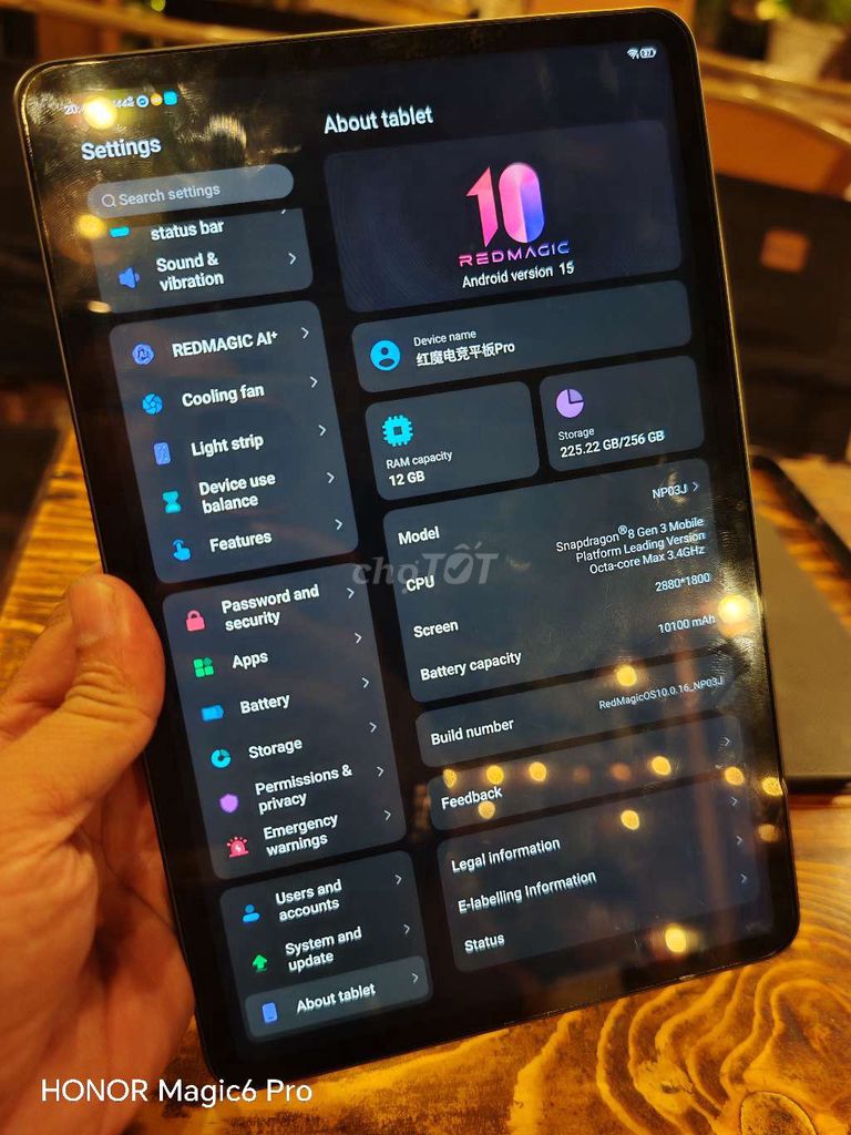 Red Magic Tablet 12GB/256GB Đen. Mua bán Máy tính bảng tại Quận 12 Tp Hồ Chí Minh được đăng bởi Nam hình 1