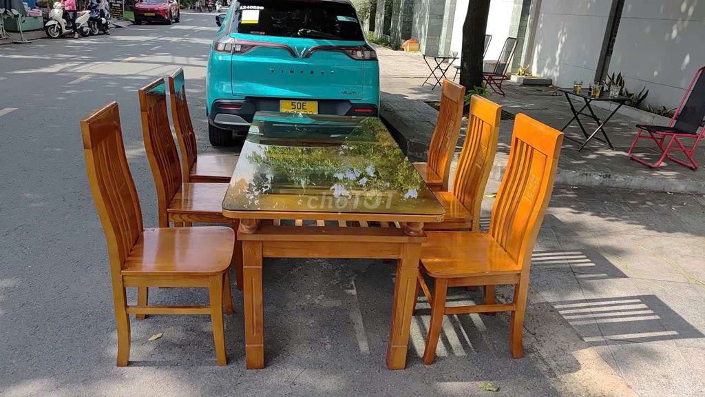 Bộ bàn ăn 6 ghế Gỗ Kính Hiện đại. Mua bán Bàn ghế tại Quận 12 Tp Hồ Chí Minh được đăng bởi Diep Giang hình 1