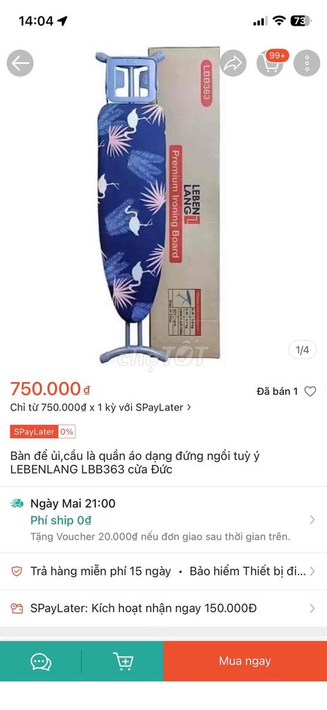 Bàn ủi Lock&Lock Thép Đen. Mua bán Nội thất, đồ gia dụng khác tại Thành phố Thủ Đức Tp Hồ Chí Minh được đăng bởi Trang hình 1