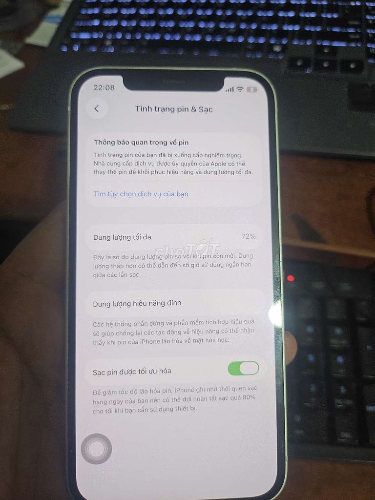 Apple iPhone 12 128GB 98%. Mua bán Điện thoại tại Huyện Bình Chánh Tp Hồ Chí Minh được đăng bởi Thái Anh hình 1