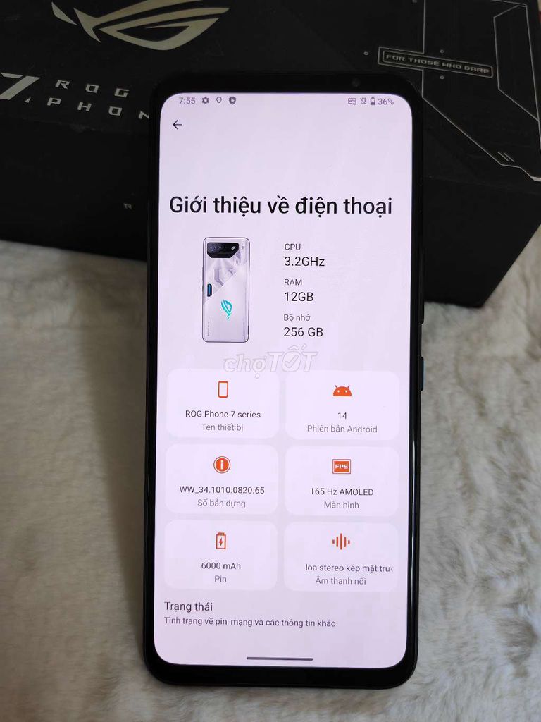 Rog phone 7 12/256Gb Fullbox. Qte