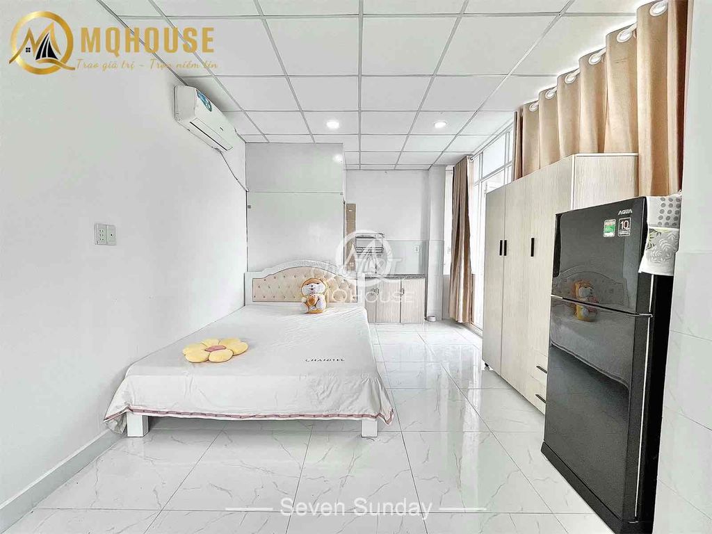 🏡Studio 30m2, Ban Công Rộng, Gần Q1,Thang Máy,Hầm Xe Full Nội Thất Mới