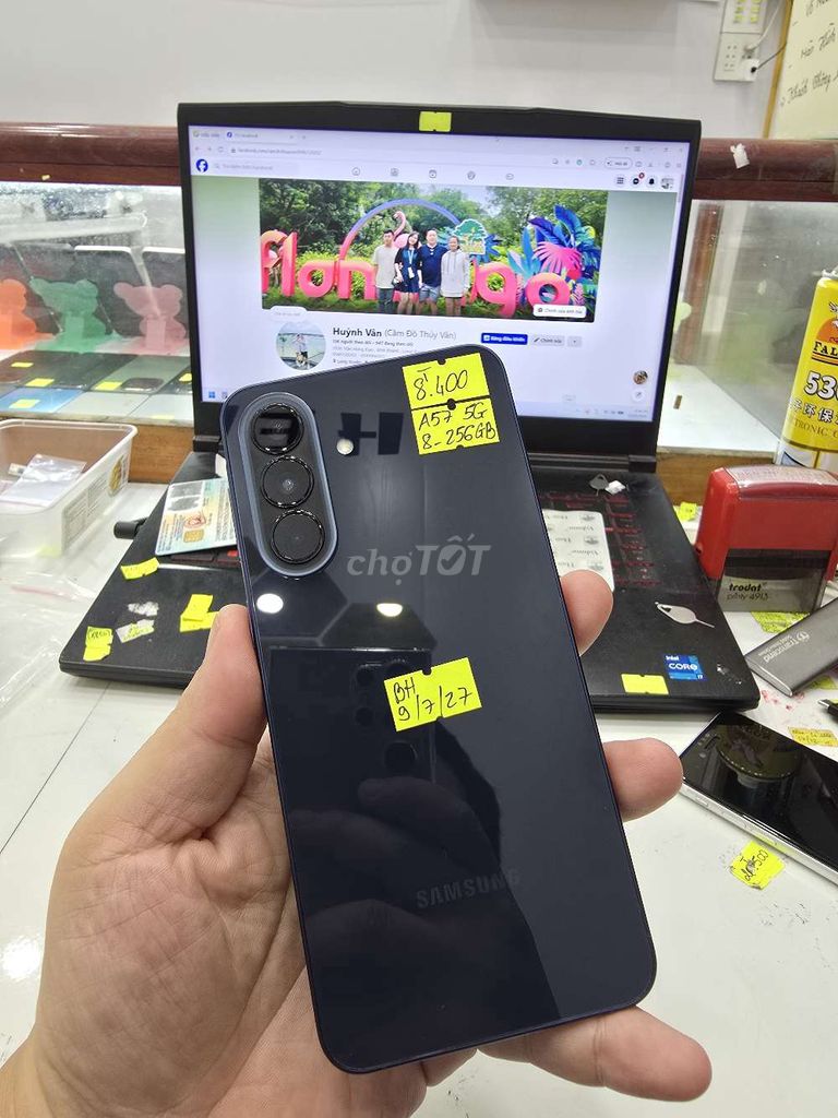 Samsung A57 5G 8GB/256GB Xanh Like New. Mua bán Điện thoại tại Thành phố Long Xuyên An Giang được đăng bởi Facebook Cầm Đồ Thúy Vân hình 1
