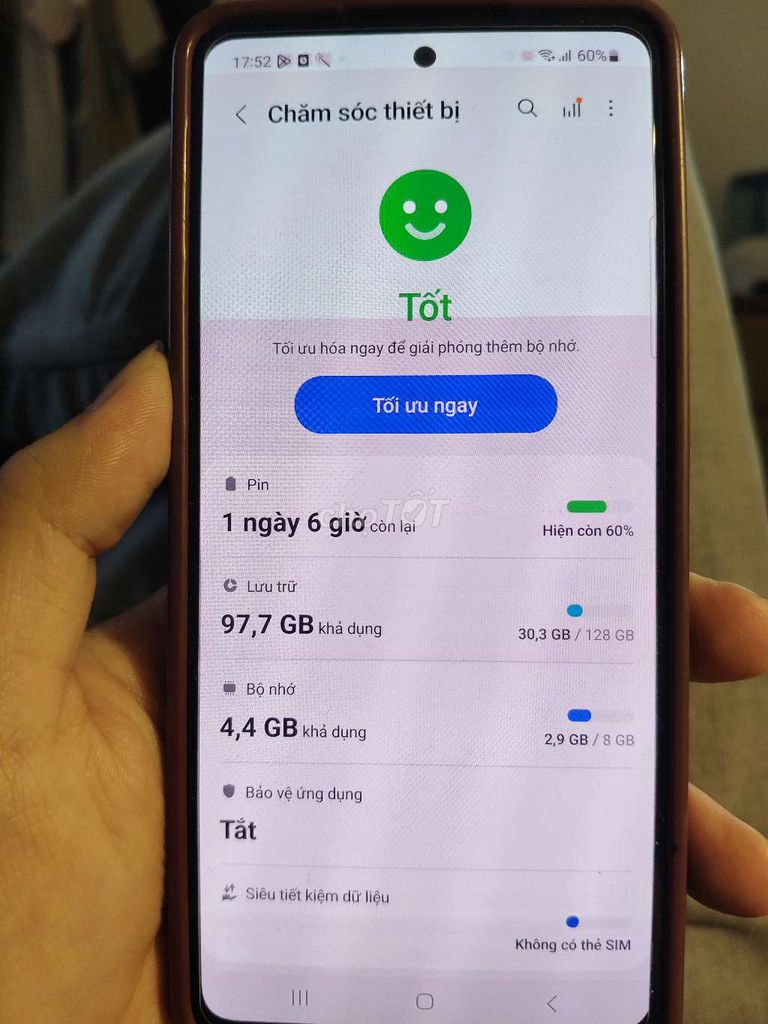 Samsung A52 5G 128GB Đen Đã sử dụng. Mua bán Điện thoại tại Thành phố Thủ Đức Tp Hồ Chí Minh được đăng bởi Kha Trần hình 1