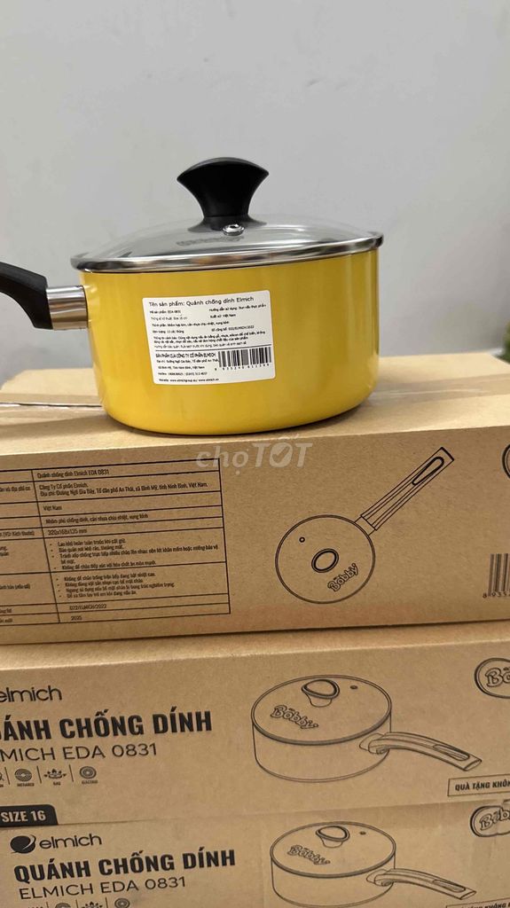 Quánh chống dính Elmich EDA 0831 16cm . mới nguyên. Mua bán Dụng cụ nhà bếp tại Quận 11 Tp Hồ Chí Minh được đăng bởi Kim Thien hình 1