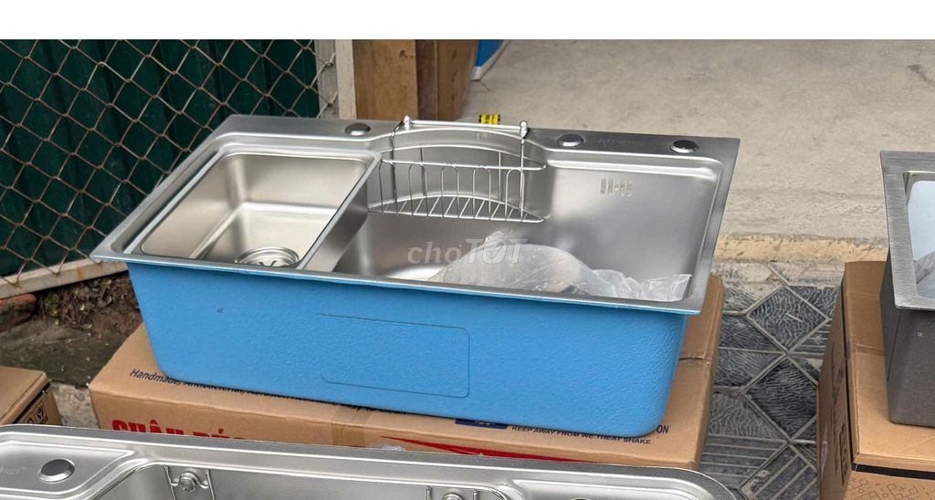 Chậu rửa chén Inox 304 Bạc 75x46cm 1 hộc DÀY 5LY. Mua bán Dụng cụ nhà bếp tại Quận Hải Châu Đà Nẵng được đăng bởi THIẾT BỊ GIA DỤNG HÀNG CHÍNH HÃNG hình 1