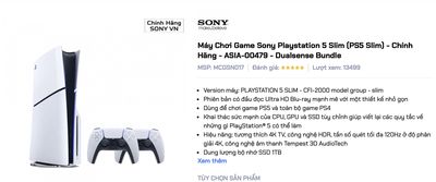 Máy Sony PlayStation 5 Slim ASIA-00479 2 tay cầm. Mua bán Thiết bị chơi game tại Quận Bình Thạnh Tp Hồ Chí Minh được đăng bởi Nguyễn Thành Tâm