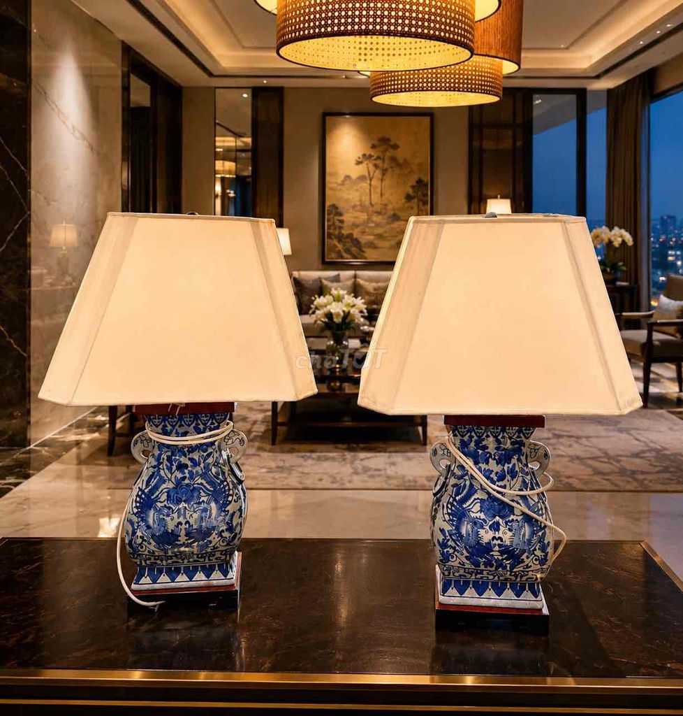 Đèn để bàn Gốm sứ 70cm decor phòng ngủ. Mua bán Đèn tại Quận Tây Hồ Hà Nội được đăng bởi Ngát Nguyễn hình 1