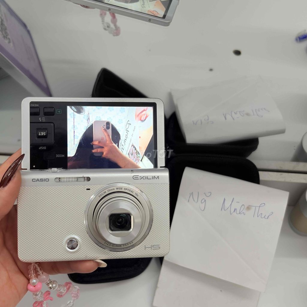 Máy ảnh Casio Exilim ZR65 Trắng. Mua bán Máy ảnh, Máy quay tại Huyện Đắk Mil Đắk Nông được đăng bởi Minh Thư hình 1