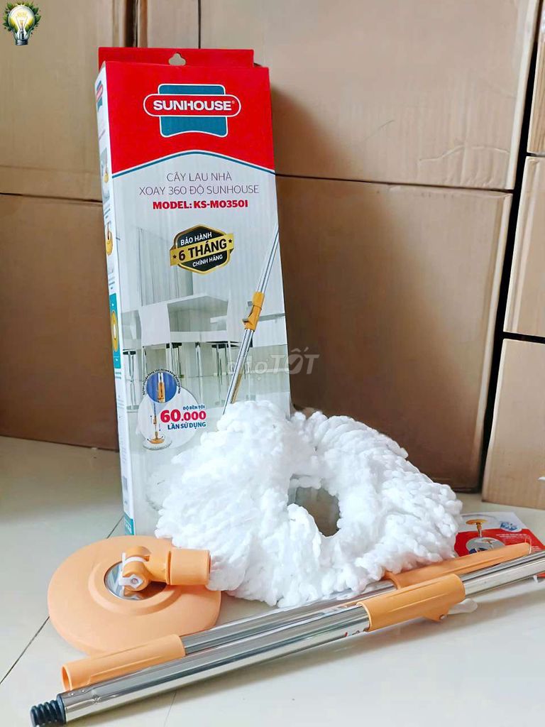 Cây lau nhà SUNHOUSE KS-MO35031 Cam Trắng. Mua bán Thiết bị vệ sinh, nhà tắm tại Thành phố Rạch Giá Kiên Giang được đăng bởi NHÃ ĐAN KG hình 1