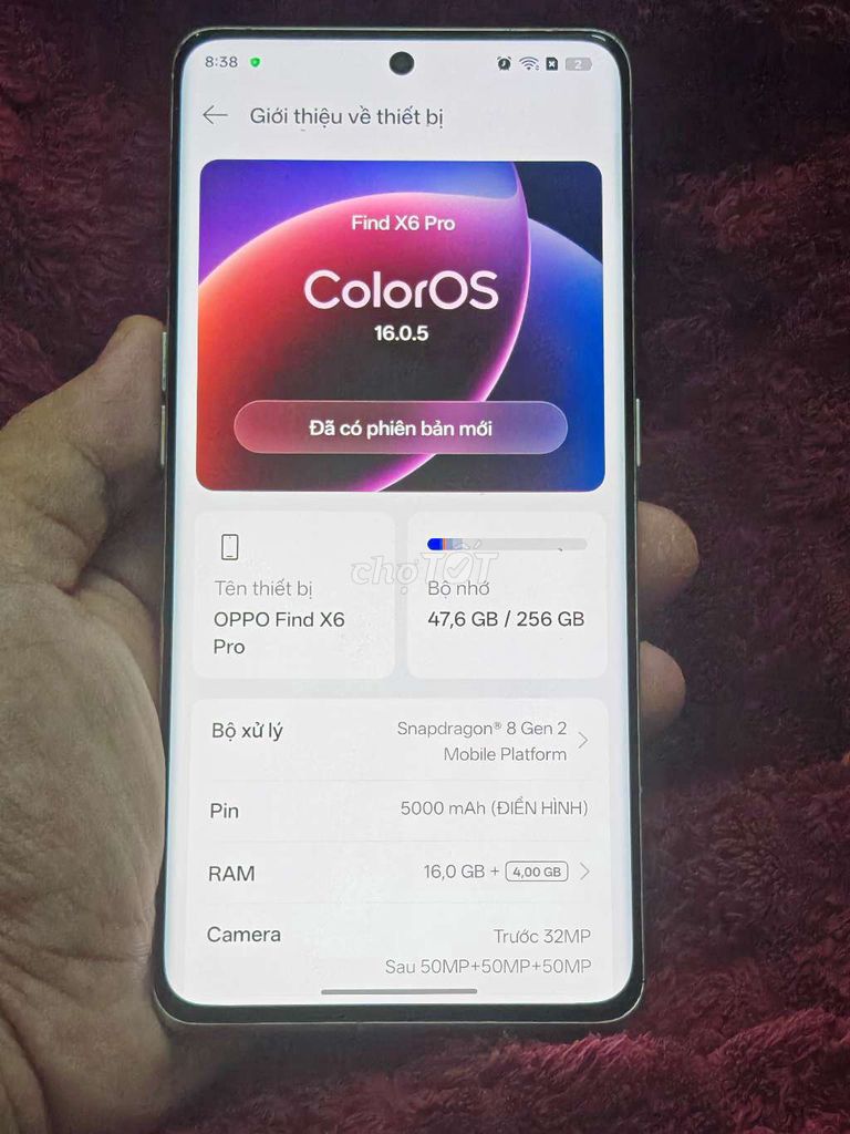 Oppo Find X6 Pro 16/256 (giao lưu/thu mua). Mua bán Điện thoại tại Huyện Thanh Trì Hà Nội được đăng bởi Vua điện thoại hình 1