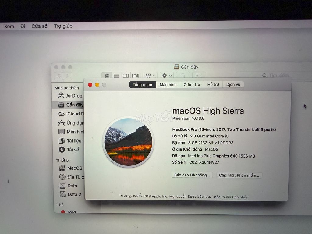 Apple MacBook Pro 13 inch i5 8GB/128GB. Mua bán Laptop tại Huyện Trảng Bom Đồng Nai được đăng bởi Lau Du Tien hình 1