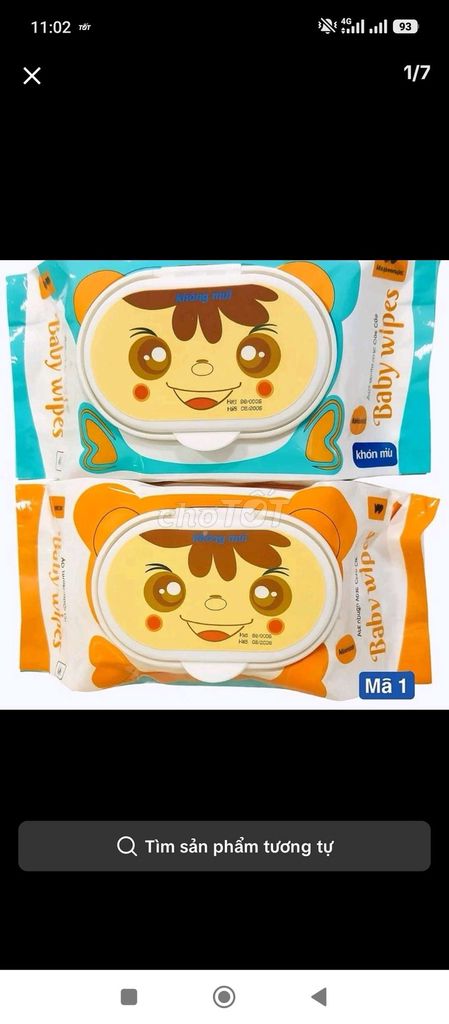 Khăn giấy ướt không mùi cho bé. Mua bán Mẹ và bé tại Thành phố Trà Vinh Trà Vinh được đăng bởi ngọc yến 84 bách hóa tổng hợp  hình 1