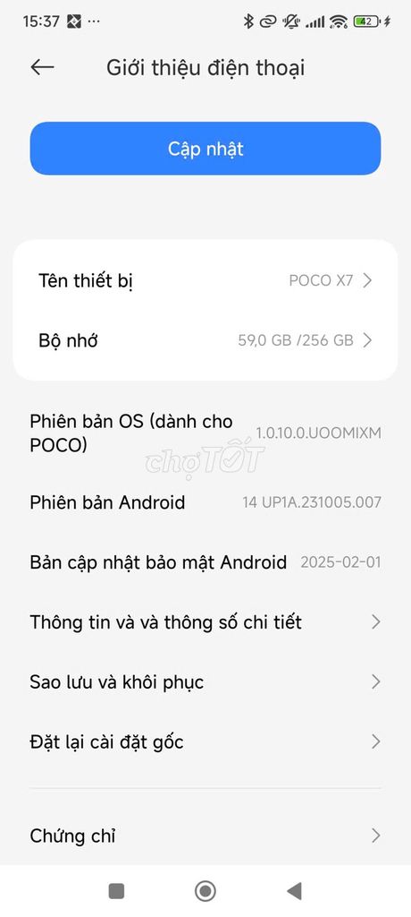 POCO X7 256GB 99% mới. Mua bán Điện thoại tại Quận Ngũ Hành Sơn Đà Nẵng được đăng bởi phan hoàng hình 1