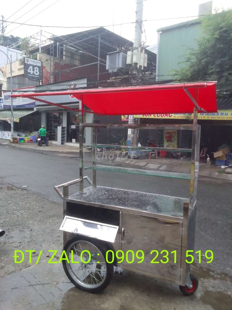 Xe đẩy bán hàng Inox Kính Bạt. Mua bán Đồ chuyên dụng, Giống nuôi trồng tại Quận Tân Bình Tp Hồ Chí Minh được đăng bởi Tân Thuận Phát hình 1