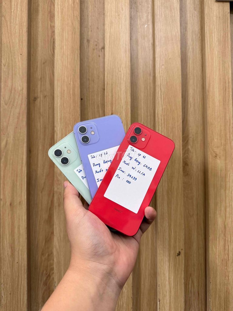 iPhone 12 64GB Đỏ, Tím, Xanh lá. Mua bán Điện thoại tại Quận Đống Đa Hà Nội được đăng bởi  HT Mobie Trả góp nợ xáu bao duyệt hình 1