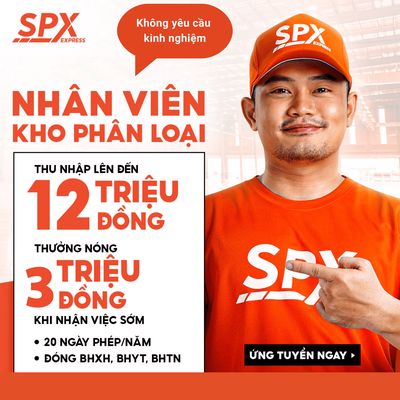 [VINH] NHÂN VIÊN XỬ LÝ HÀNG HÓA CHÍNH THỨC, TN 12T