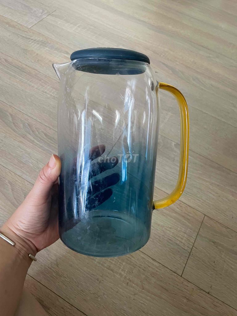 Bình thủy tinh 1.4L trong suốt, xanh, vàng. Mua bán Dụng cụ nhà bếp tại Quận Hà Đông Hà Nội được đăng bởi Thảo đặng hình 1