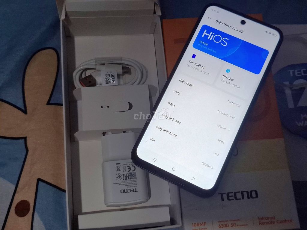 Tecno Spark 30 5G 6GB/128GB Dimensity 6300 99% đẹp. Mua bán Điện thoại tại Thành phố Thủ Đức Tp Hồ Chí Minh được đăng bởi Hội Đồ Điện Tử hình 1