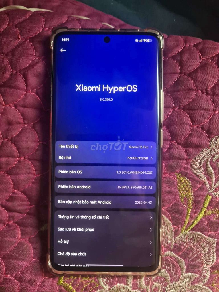 Cần bán Xiaomi 13 Pro trắng. Mua bán Điện thoại tại Huyện Thuỷ Nguyên Hải Phòng được đăng bởi Nam Hoàng hình 1