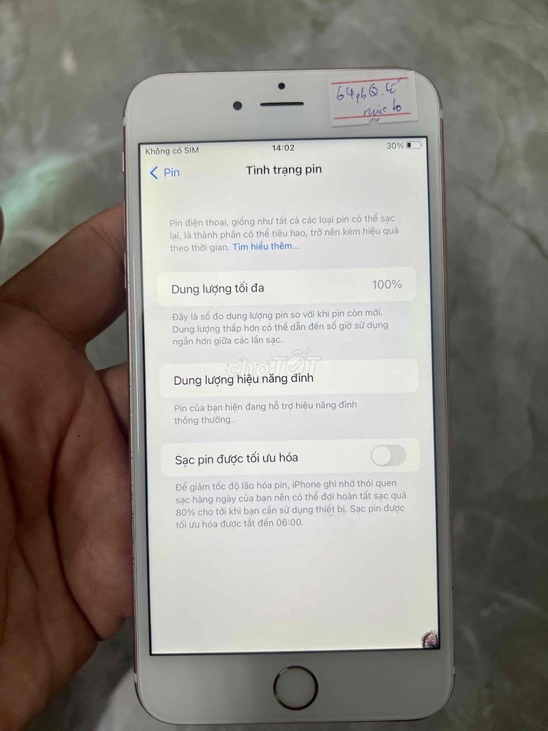 Apple iPhone 6s Plus 32GB Hồng Đã qua sử dụng. Mua bán Điện thoại tại Huyện Kim Sơn Ninh Bình được đăng bởi Keng  hình 1