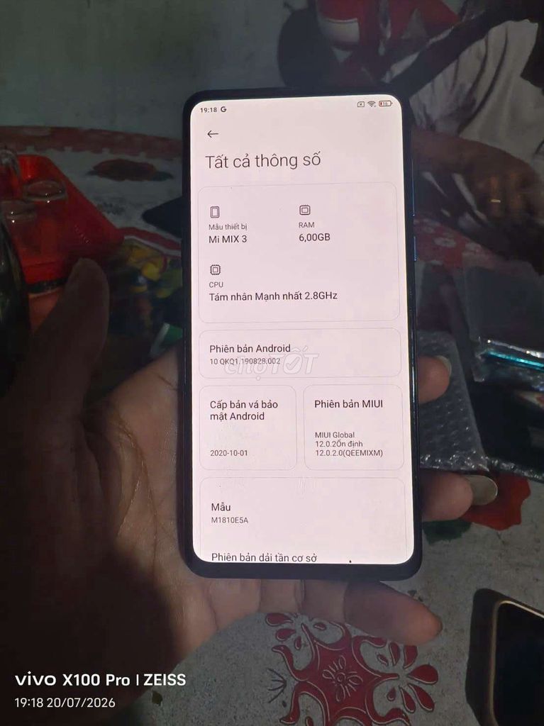 Mi Mix 3 bán hoặc giao lưu. Mua bán Điện thoại tại Thành phố Trà Vinh Trà Vinh được đăng bởi Đạt Thánh giao lưu  hình 1