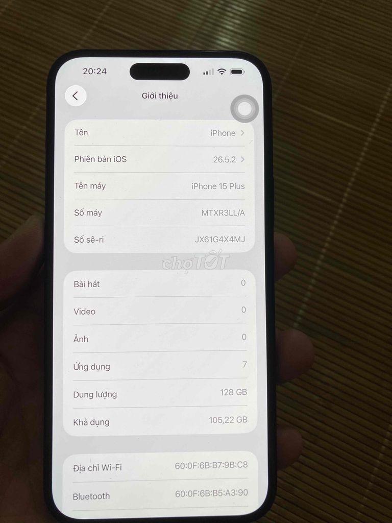 Apple iPhone 15 Plus lock 128GB Đen Đã sử dụng. Mua bán Điện thoại tại Thành phố Ninh Bình Ninh Bình được đăng bởi vu huy hình 1