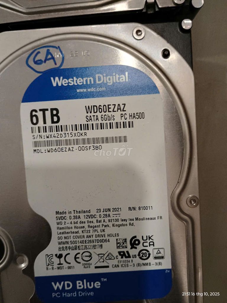 Ổ cứng HDD Western Digital WD Blue 4TB 3.5 inch cũ. Mua bán Linh kiện (RAM, Card...) tại Quận 1 Tp Hồ Chí Minh được đăng bởi Tâm  hình 1