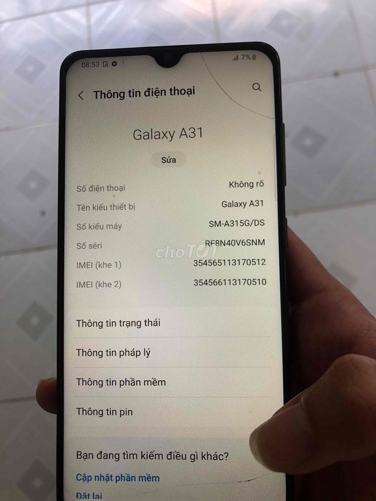 Samsung Galaxy A31 6GB/128GB Đen. Mua bán Điện thoại tại Huyện Long Hồ Vĩnh Long được đăng bởi Đồ cũ đủ loại điện thoại loa anply máy tính hình 1