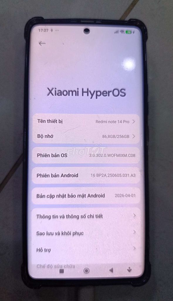 Xiaomi Redmi Note 14 Pro 256GB Đen. Mua bán Điện thoại tại Quận 12 Tp Hồ Chí Minh được đăng bởi Tài Nguyễn hình 1