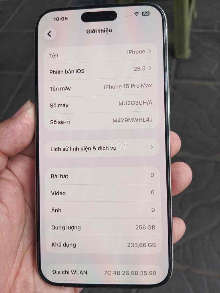 iPhone 15 Pro Max 256GB Xám. Mua bán Điện thoại tại Huyện Quỳ Hợp Nghệ An được đăng bởi Trương Mạnh Hùng hình 1
