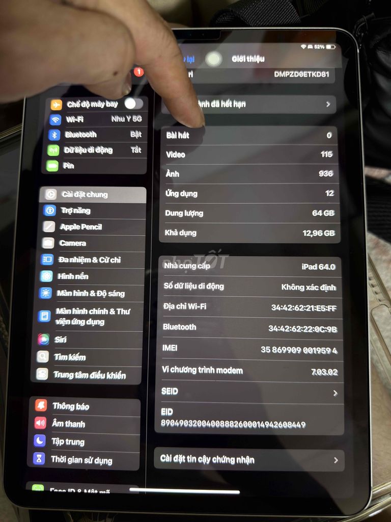 Apple iPad Pro 2018 Bạc 64GB 4G. Mua bán Máy tính bảng tại Thành phố Thủ Đức Tp Hồ Chí Minh được đăng bởi kaytrần hình 1