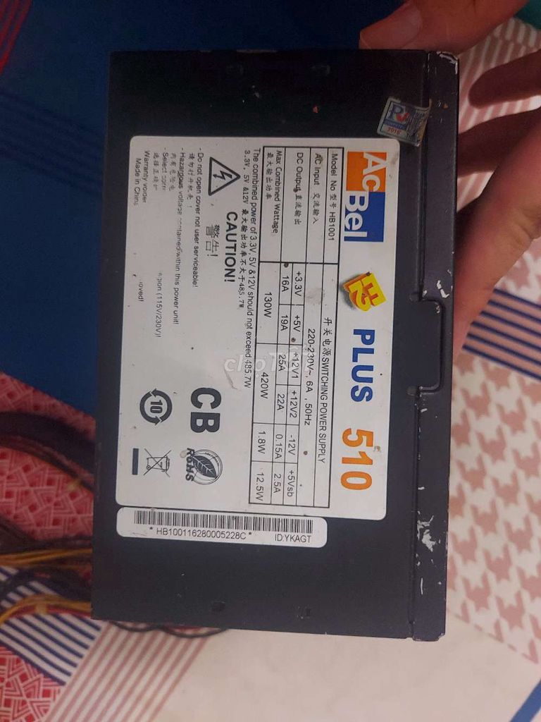 Nguồn máy tính AcBel HB1001 400W. Mua bán Linh kiện (RAM, Card...) tại Thành phố Vĩnh Long Vĩnh Long được đăng bởi TECH HUB PC hình 1