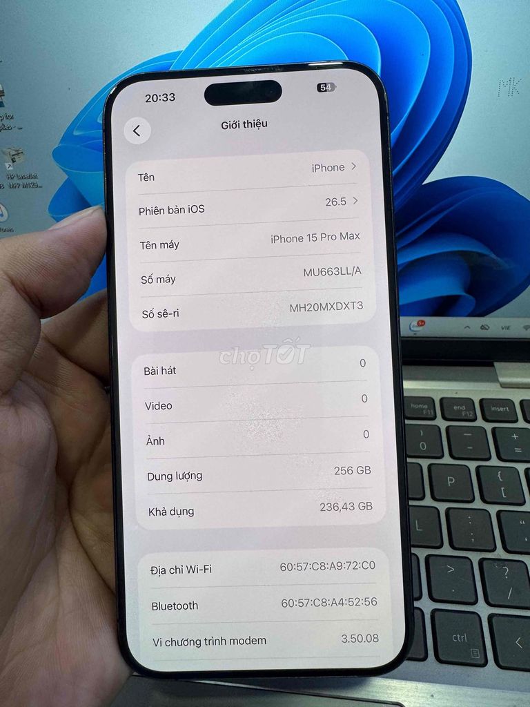 Apple iPhone 15 Pro Max 256GB Đen 86%. Mua bán Điện thoại tại Quận 6 Tp Hồ Chí Minh được đăng bởi QUỐC THIÊN BÁN GÓP 0 ĐỒNG  hình 1