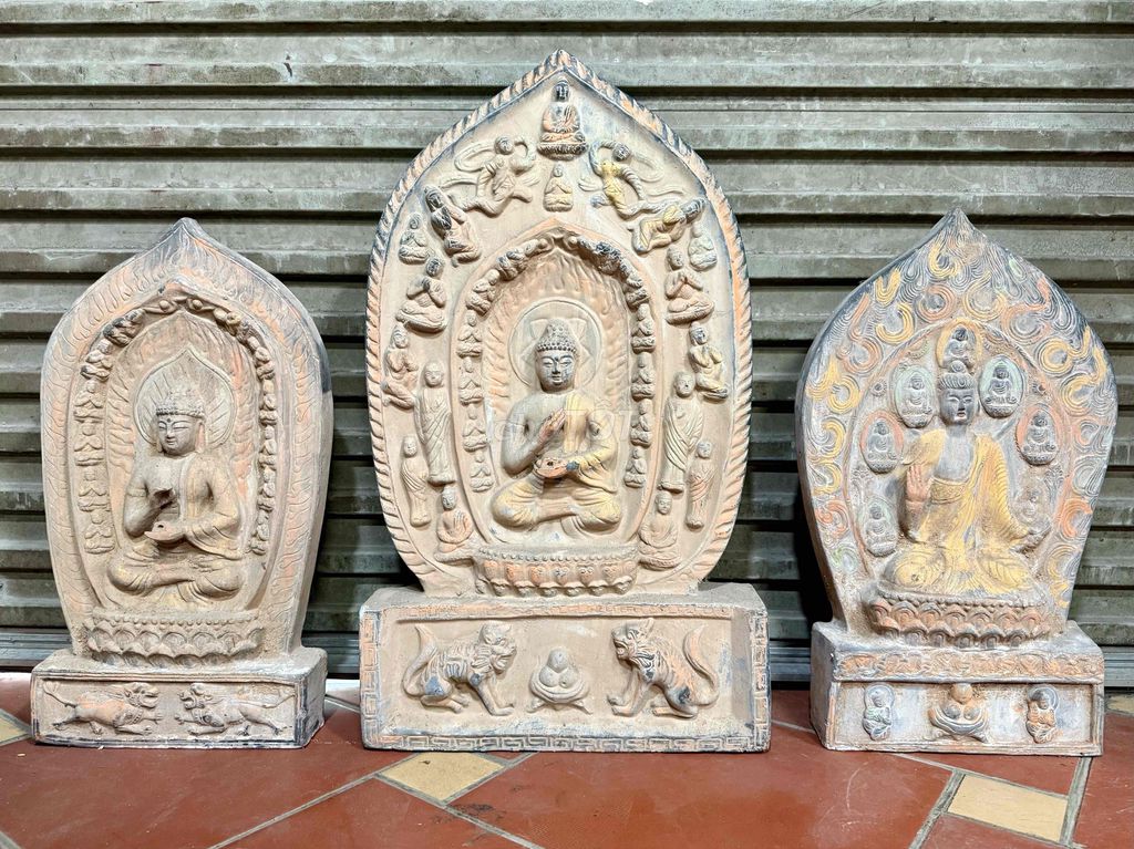 Phù điêu Tượng Phật Đất nung 82x47cm. Mua bán Đồ sưu tầm, đồ cổ tại Quận Long Biên Hà Nội được đăng bởi Văn Quang Đồ Sưu Tầm hình 1