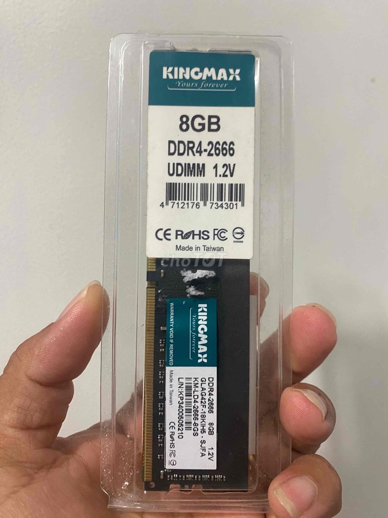 RAM Kingmax 8GB DDR4 Mới. Mua bán Linh kiện (RAM, Card...) tại Thành phố Trà Vinh Trà Vinh được đăng bởi nguyễn văn tí hình 1