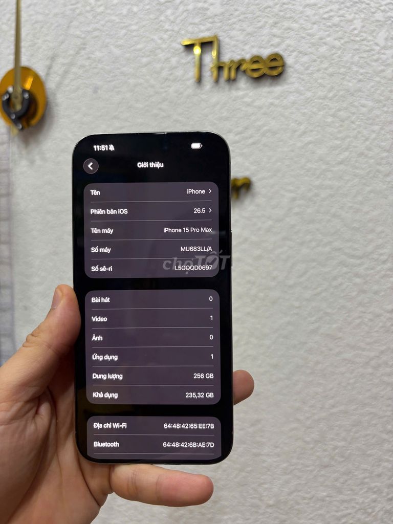 Apple iPhone 15 Pro Max 256GB Đã sử dụng. Mua bán Điện thoại tại Quận Bắc Từ Liêm Hà Nội được đăng bởi Cửa hàng Bính Táo hình 1