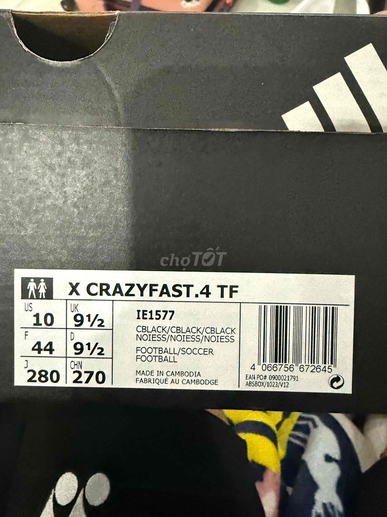 GIÀY ĐÁ BÓNG TURF X CRAZYFAST.4 TF SZ 43 (9.5 UK). Mua bán Giày dép tại Quận 6 Tp Hồ Chí Minh được đăng bởi Nguyễn Minh Khang hình 3