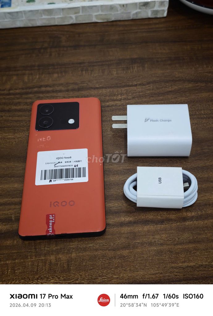 Vivo IQOO Neo 8 5G 12/512 Đỏ sạc 80w flash có COD. Mua bán Điện thoại tại Quận Hoàng Mai Hà Nội được đăng bởi Trần Ngọc Hiếu hình 1