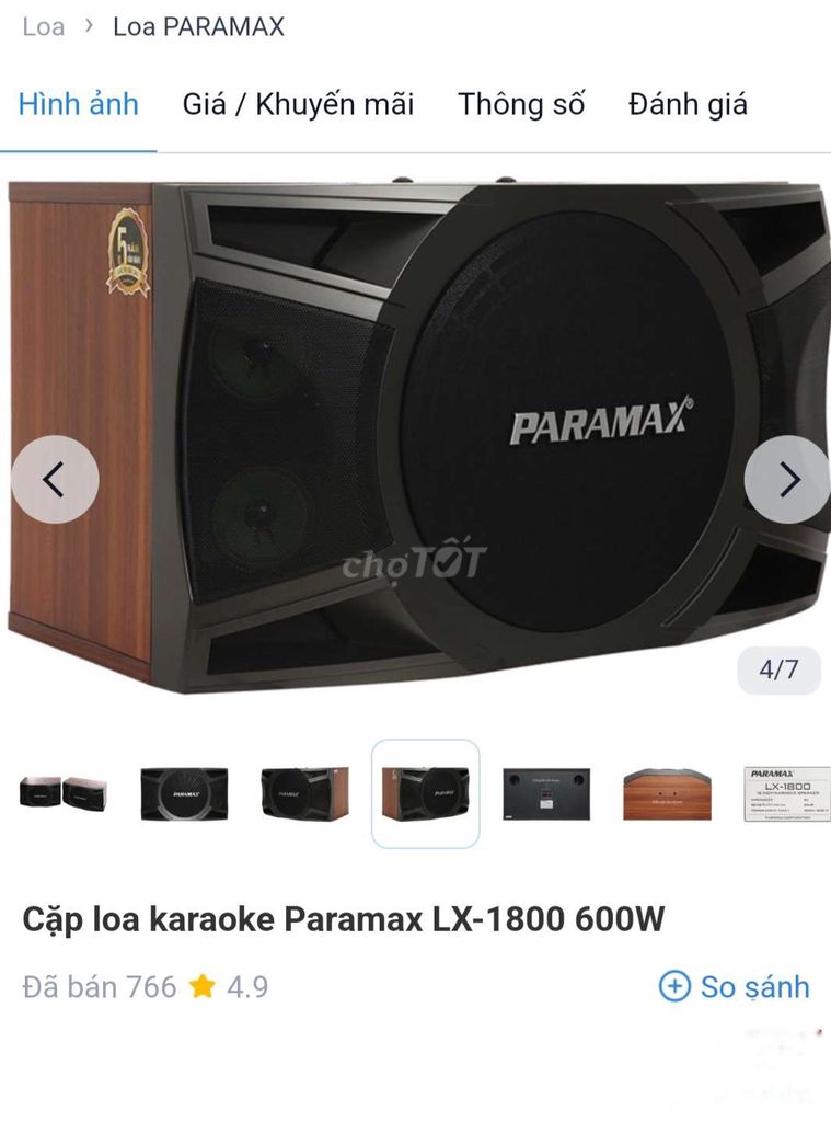 Loa karaoke PARAMAX LX_1800 (600W)