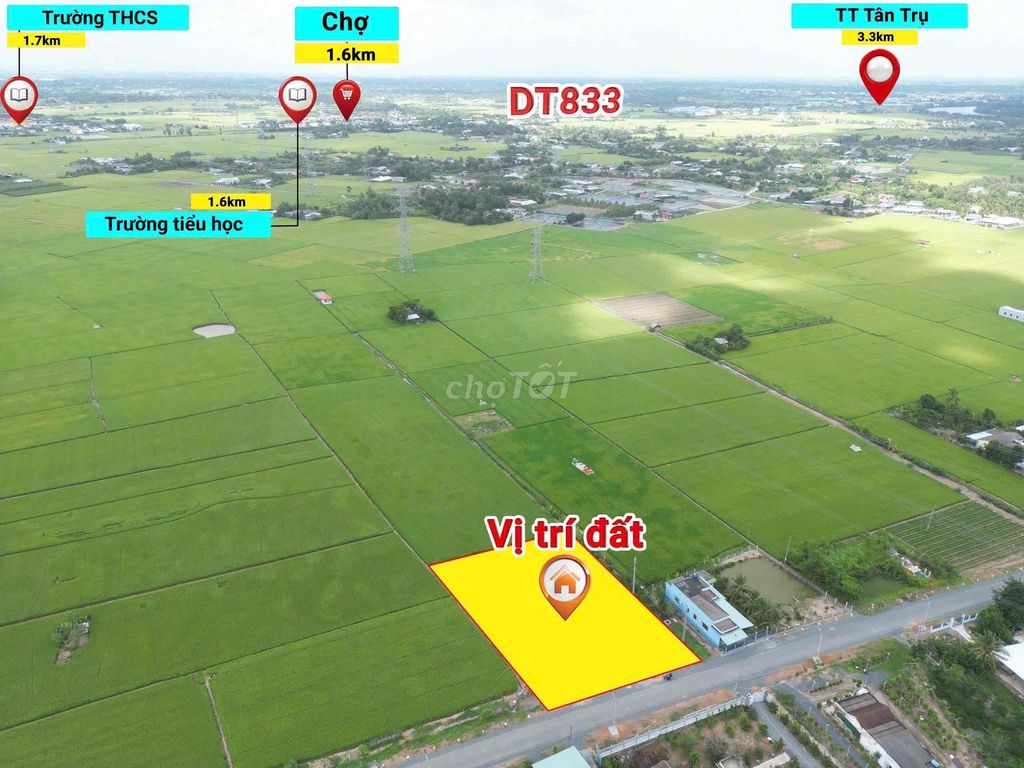 Thổ cư mặt tiền nhựa đê bao Vàm Cỏ, sát đường vành đai Tân An,m. Mua bán đất tại Huyện Tân Trụ Long An được đăng bởi Tuyến Lê hình 5