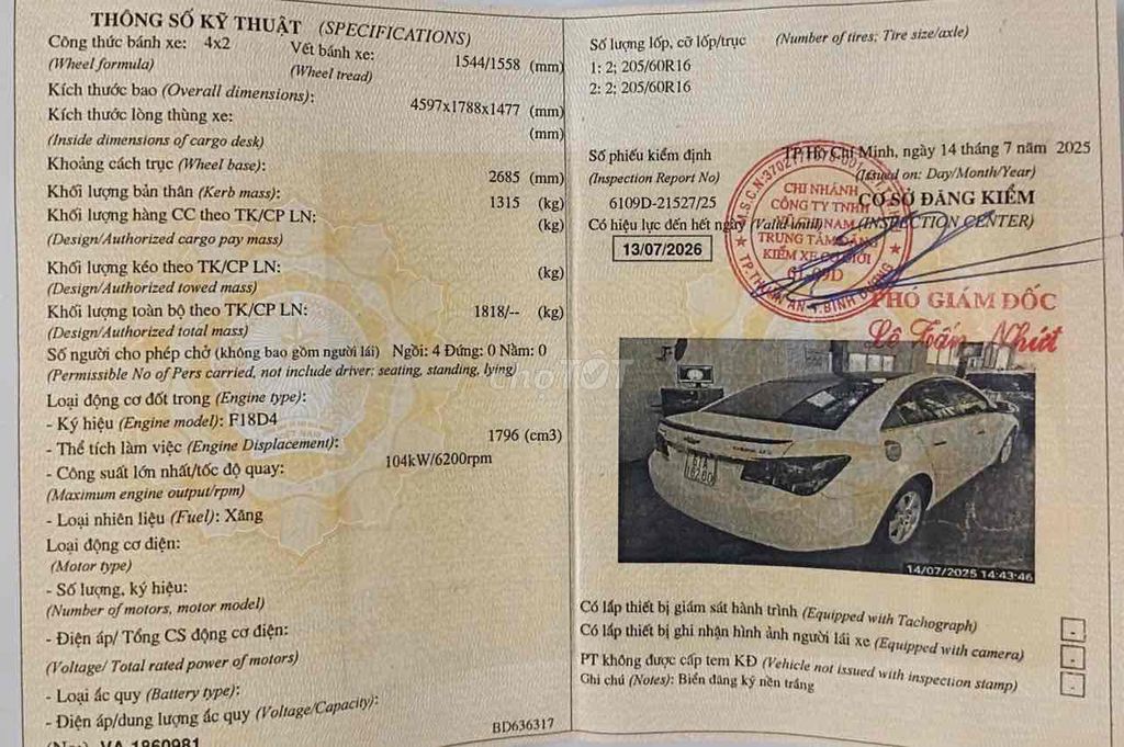 CRUZE đời 2014. số tự động. hàng 1.8 cao cấp 1 chủ. Mua bán Ô tô tại Thành phố Dĩ An Bình Dương được đăng bởi Tuan hình 10